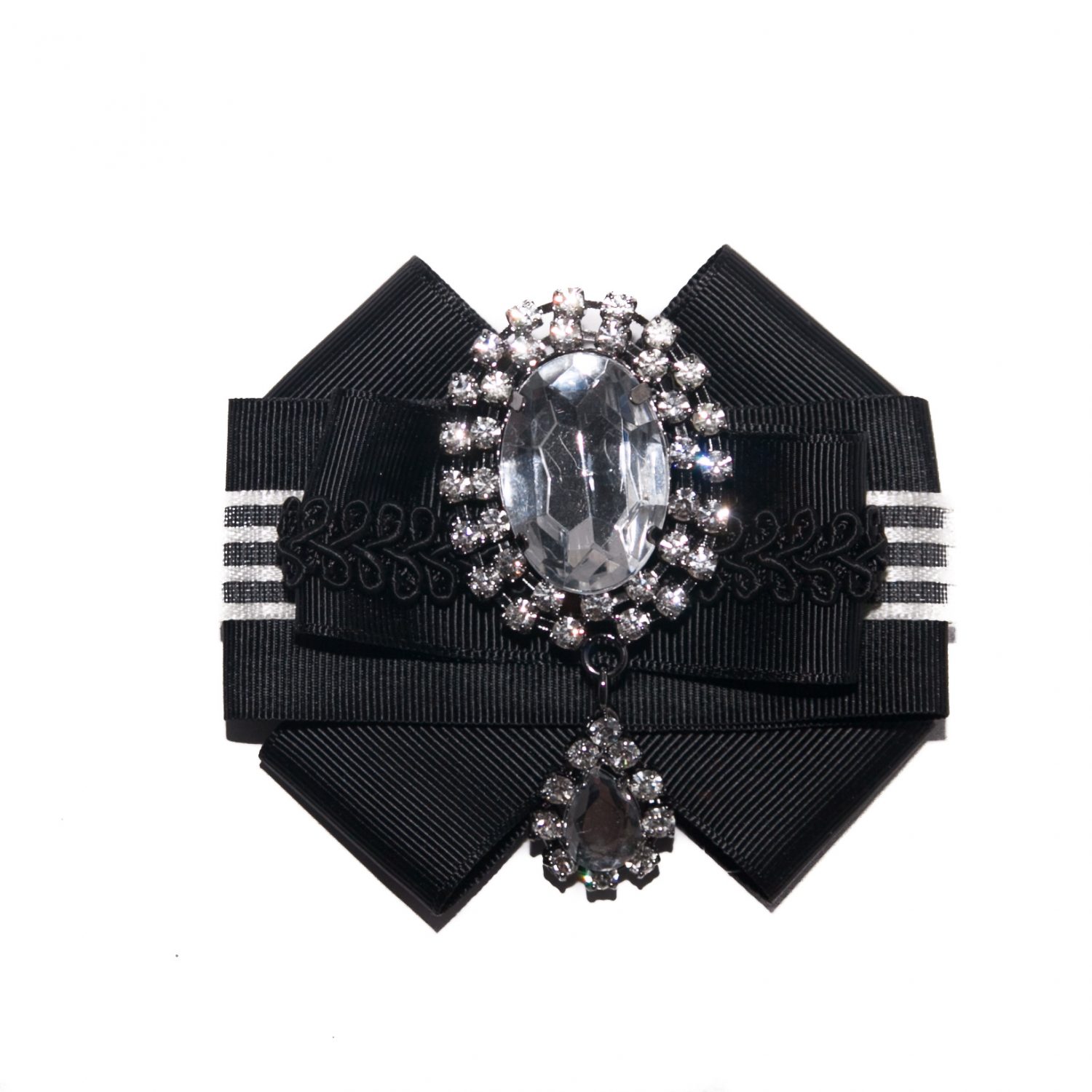 Black & White Bow Brooch with Extra Large chandelier detail ACC_07_color_01_brooch_03