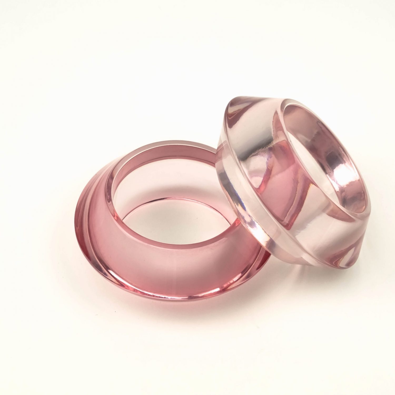 Transparent clear bracelet/bangle light rose color buy exclusive online www.axelles-fashion.com ref SM0101
