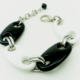 Black & white chain bracelet buy exclusive online www.axelles-fashion.com ref 13718-A-198A