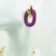 Loop clips small earrings chain fuchsia violet buy online kopen kupit www.axelles-fashion.com