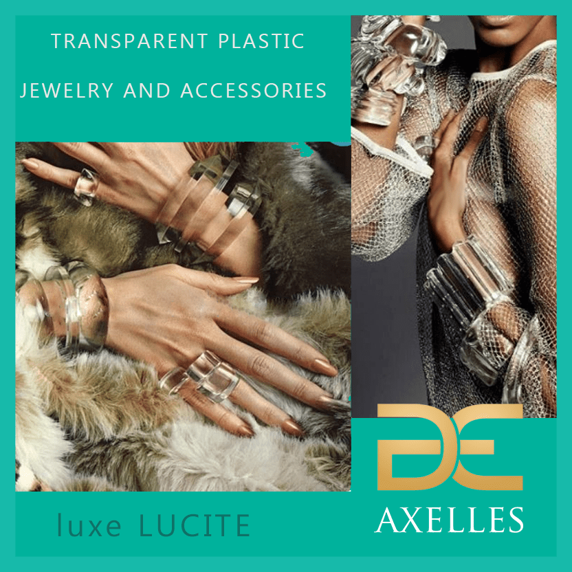 transparent acrylic-aka-Lucite, Perspex jewelry and accessories