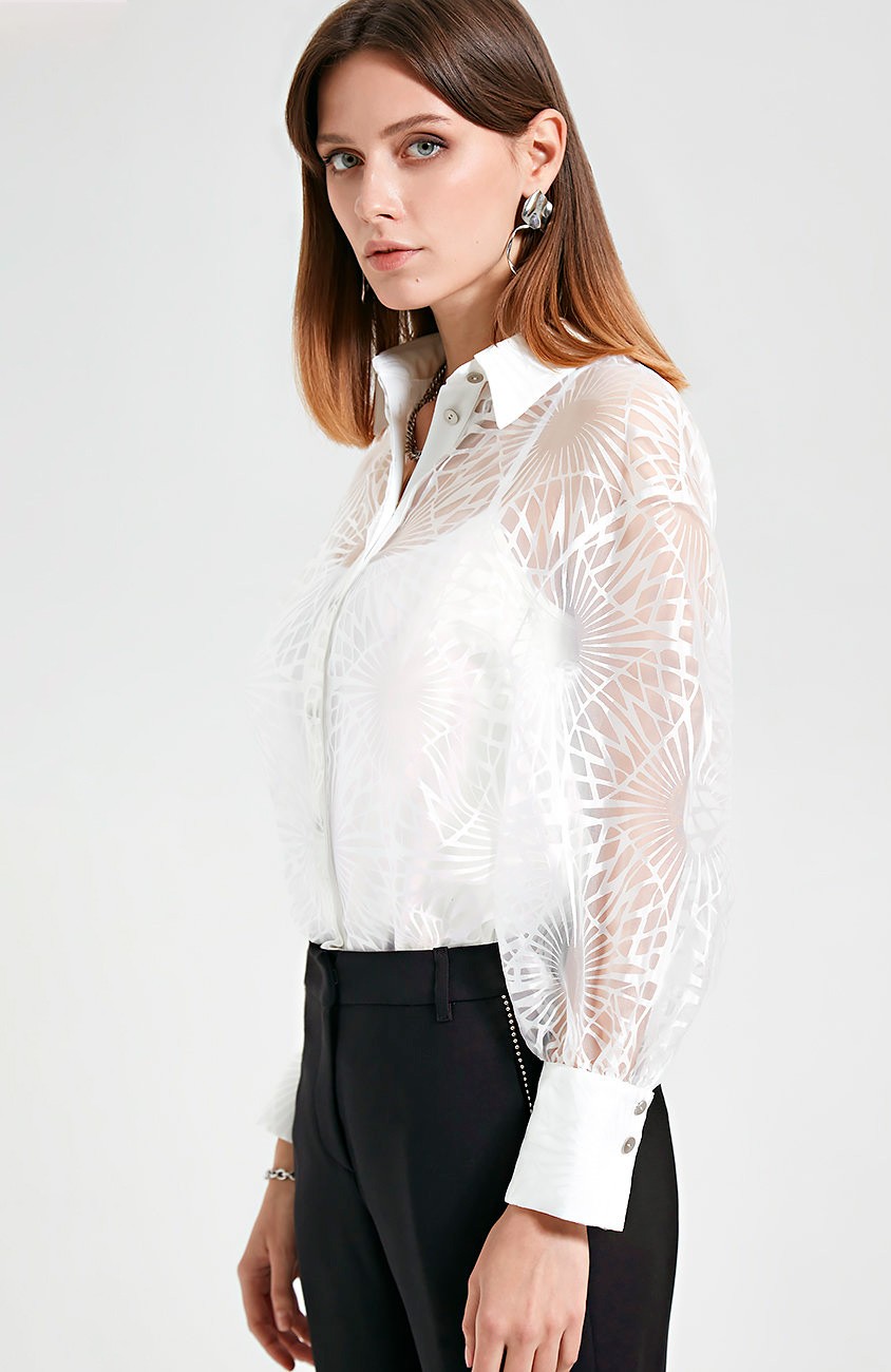 Tolk Categorie Slager Kopen Semi-transparant blouse met top | AXELLES Fashion
